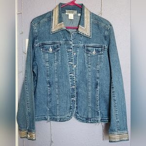 Christine Alexander Swarovski Jean Jacket